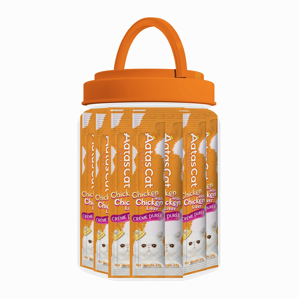 Aatas Cat Creme Puree Chicken with Chicken Liver 14g x 50sachets