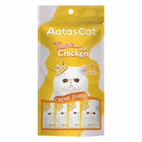 Aatas Cat Creme Puree Tuna with Chicken 14g x 4sachets