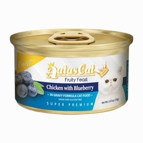 Aatas Cat Finest Fruity Feast Chicken with Blueberry in Gravy 70g