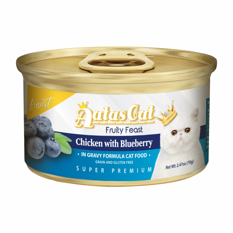 Aatas Cat Finest Fruity Feast Chicken with Blueberry in Gravy 70g
