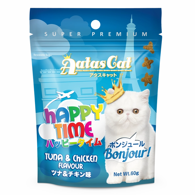 Aatas Cat Happy Time Bonjour! - Tuna & Chicken 60g
