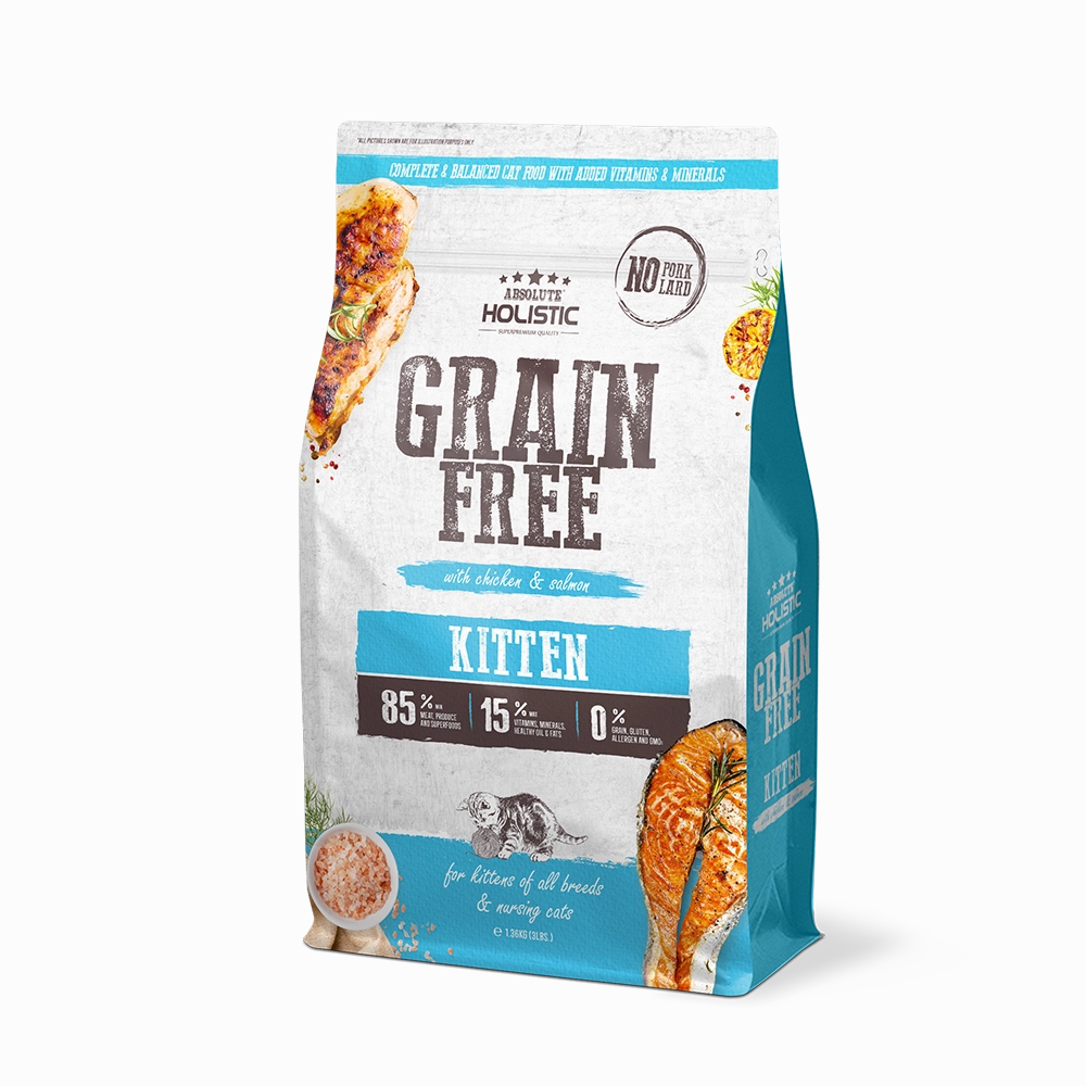 Absolute Holistic Cat Grain Free Kitten Chicken & Salmon 3lb