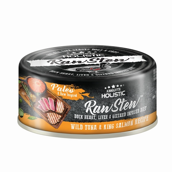 Absolute Holistic Dog & Cat Raw Stew Duck Organs - Wild Tuna & King Salmon 80g