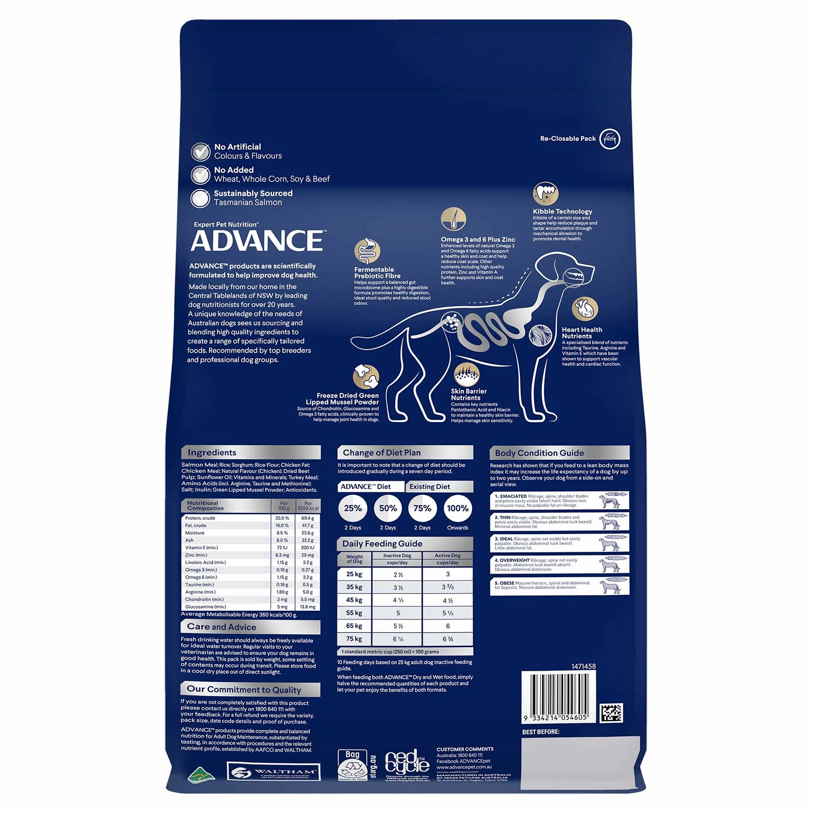 Advance Dog Food Adult Large Oodle Breed Salmon with Rice