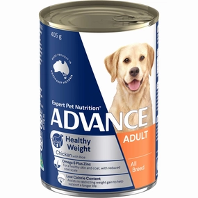 Advance Dog Food Can Adult Healthy Weight Chicken with Rice