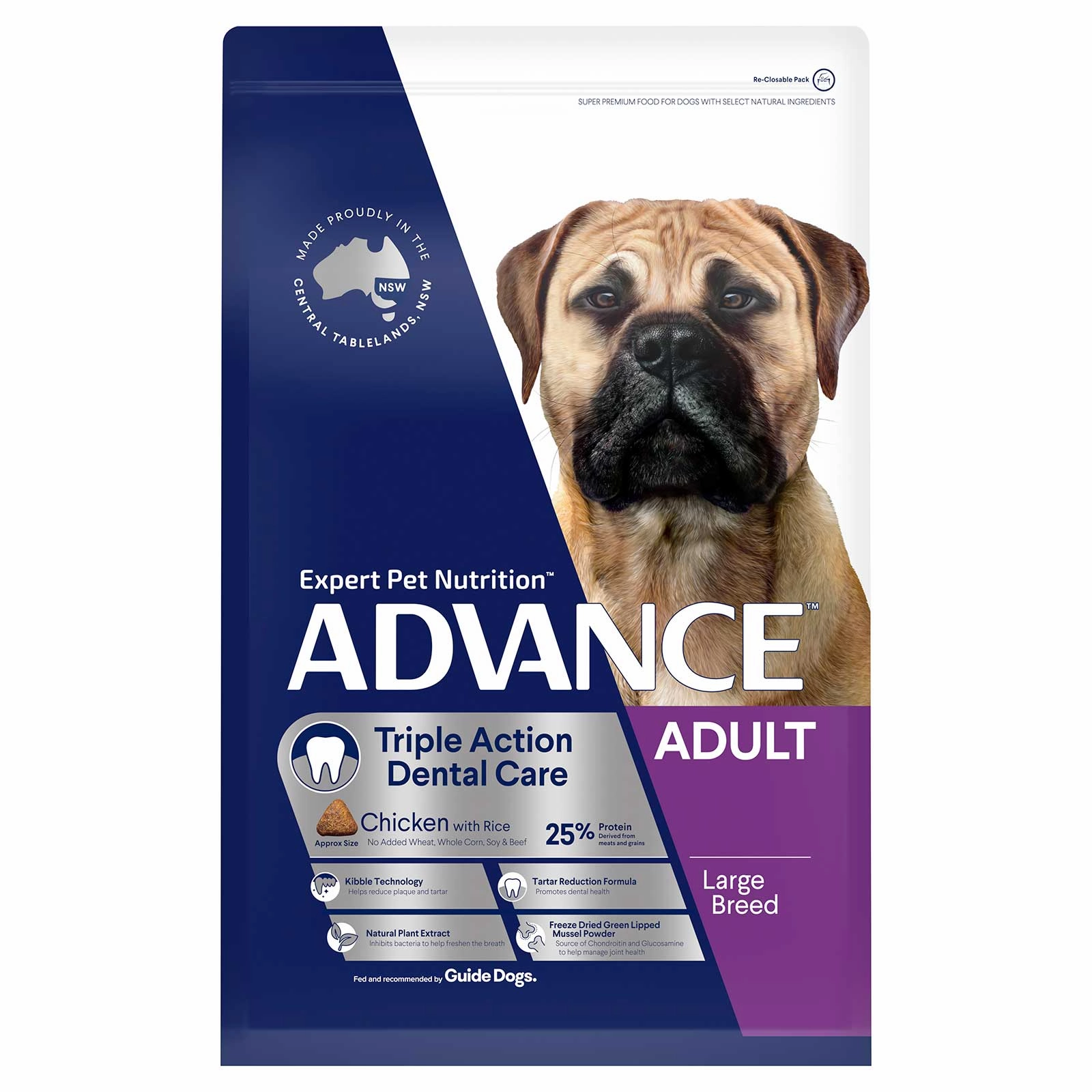 Advance Dog Food Large Breed Dental Chicken with Rice