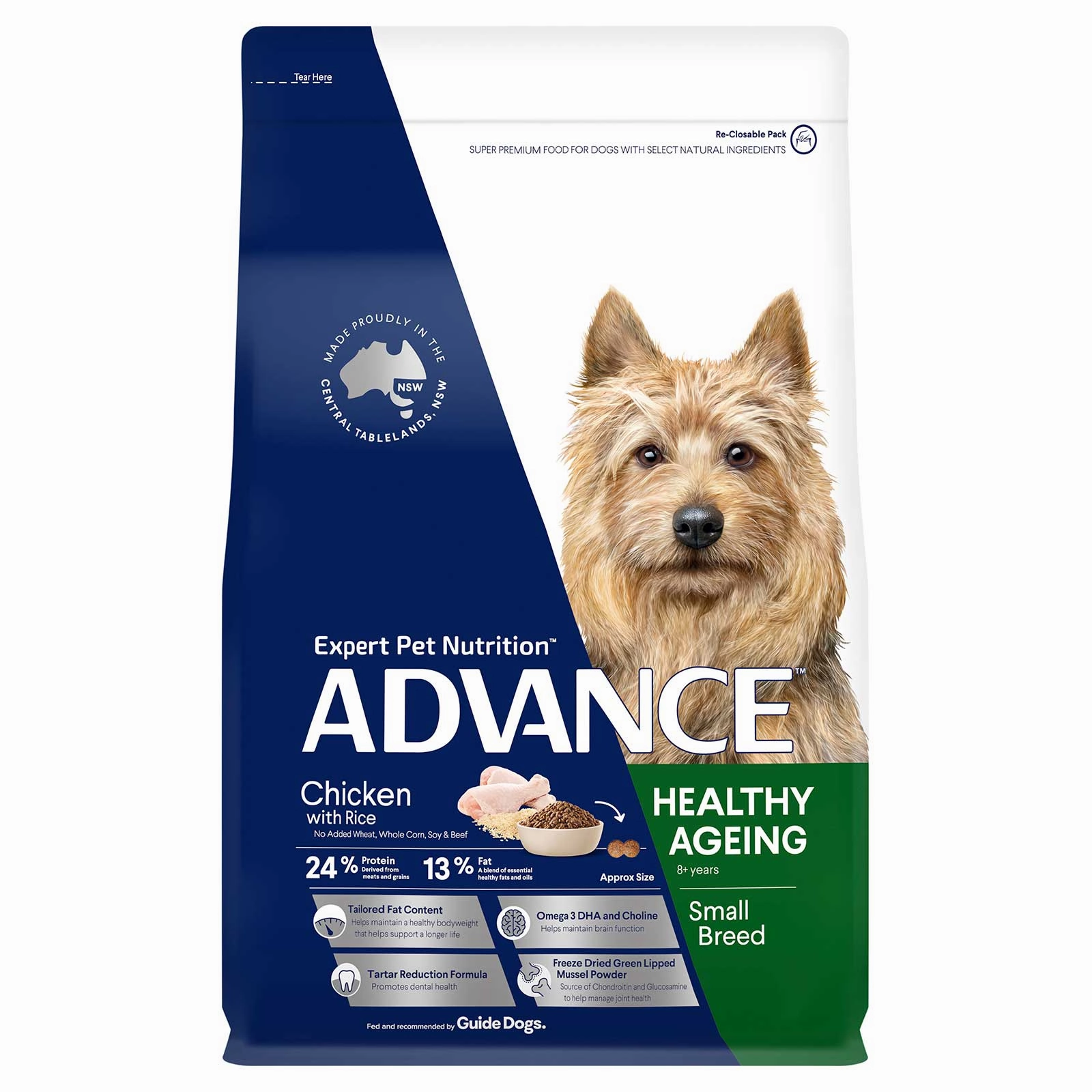 Advance Dog Food Mature Small Breed Chicken with Rice