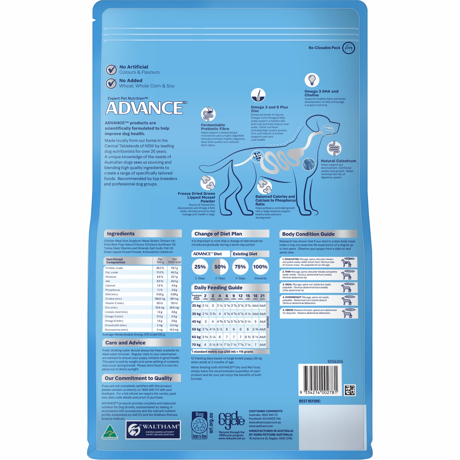 Advance Dog Food Puppy Large Breed Chicken with Rice