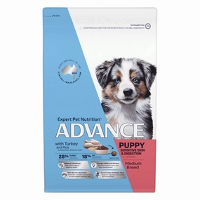 Advance Dog Food Puppy Medium Breed Sensitive Skin & Digestion with Turkey and Rice