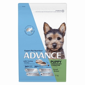 Advance Dog Food Puppy Small Breed Sensitive Skin & Digestion with Turkey and Rice