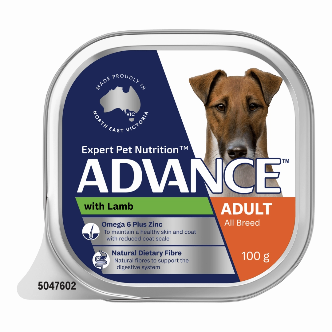 Advance Dog Food Tray Adult All Breed with Lamb 12x100g