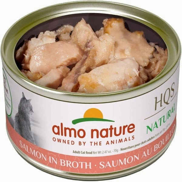 Almo Nature HQS Natural Salmon in Broth Canned Cat Food