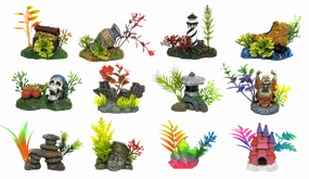 Aquamate - Betta Ornaments with Plants