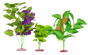 Aquamate - Large Silk Plants Natural (3pk)