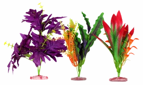 Aquamate - Medium Silk Plants Bright (3pk)