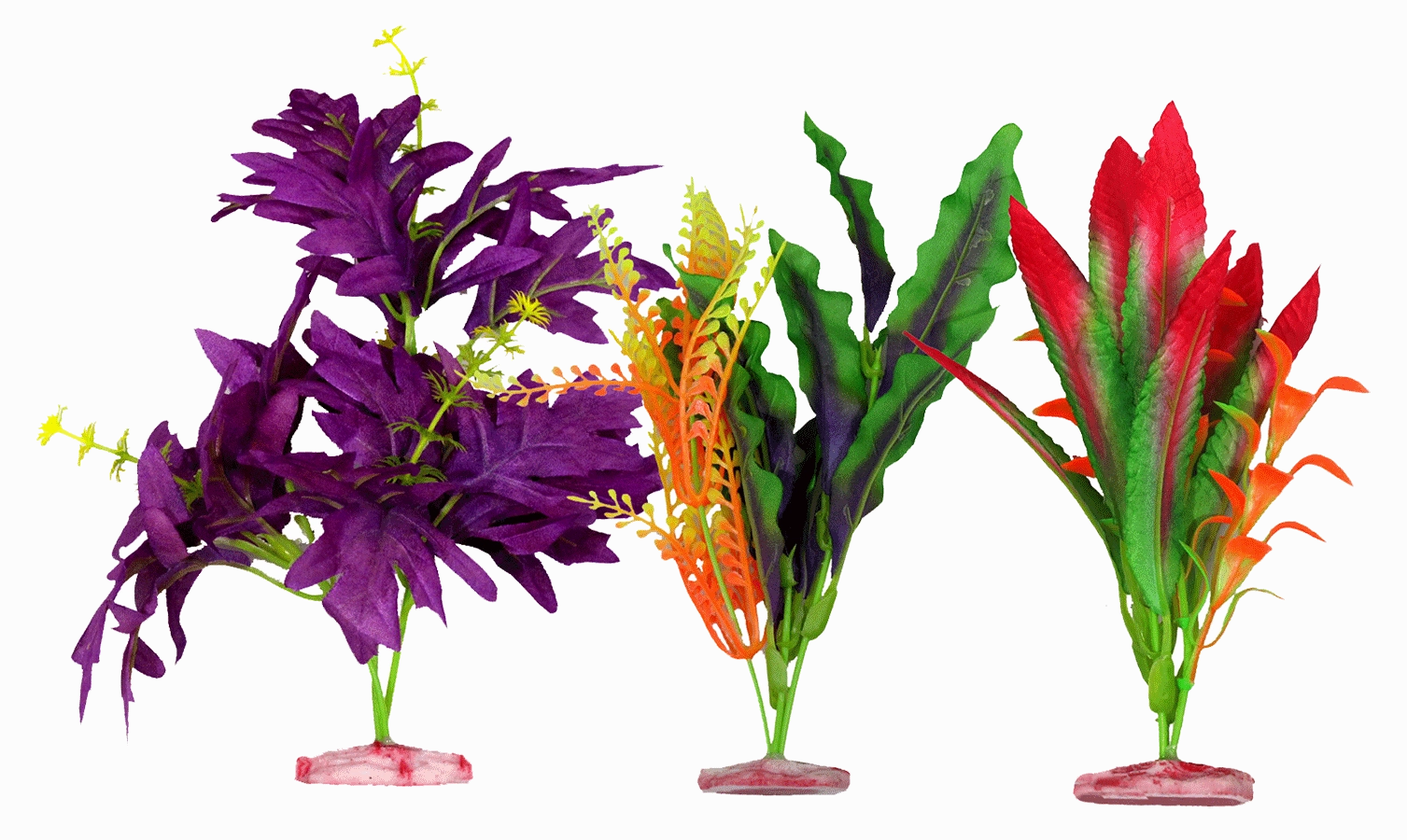 Aquamate - Medium Silk Plants Bright (3pk)