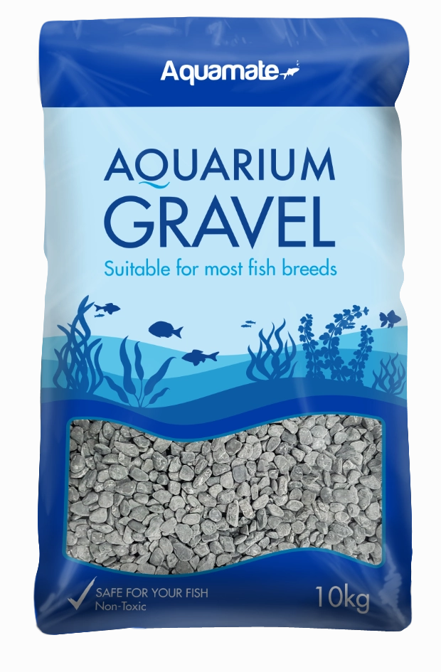 Aquamate - Natural Gravel 10kg (Dark Black)