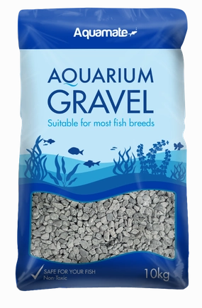 Aquamate - Natural Gravel 10kg (Dark Black)