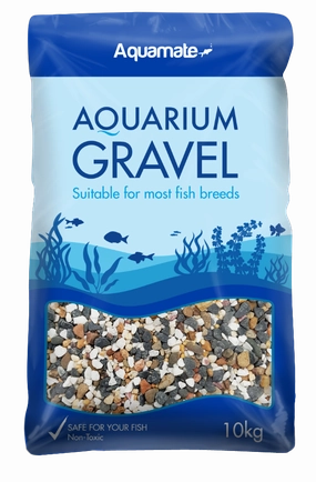 Aquamate - Natural Gravel 10kg (Multi Mix)