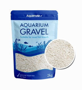 Aquamate - Natural Gravel 2kg (Snow White)