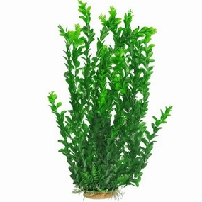 Aquatop Green Medium Leaf Plastic Plant with Weighted Base