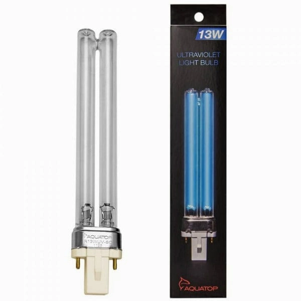 Aquatop Replacement UV Bulb with Square Base 2 Pin; available in 2 sizes