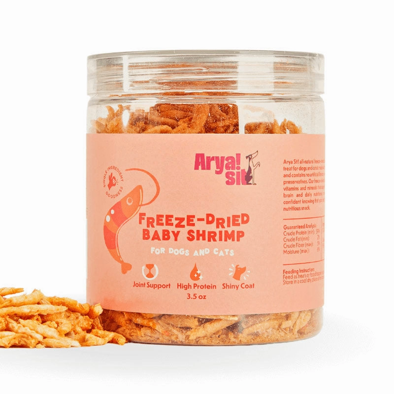 ARYA SIT Freeze-Dried Baby Shrimp Treats for Dogs & Cats