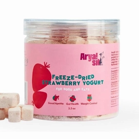 ARYA SIT Freeze-Dried Strawberry Yogurt Treats for Dogs & Cats