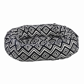 Azure Microvelvet Donut Dog Bed