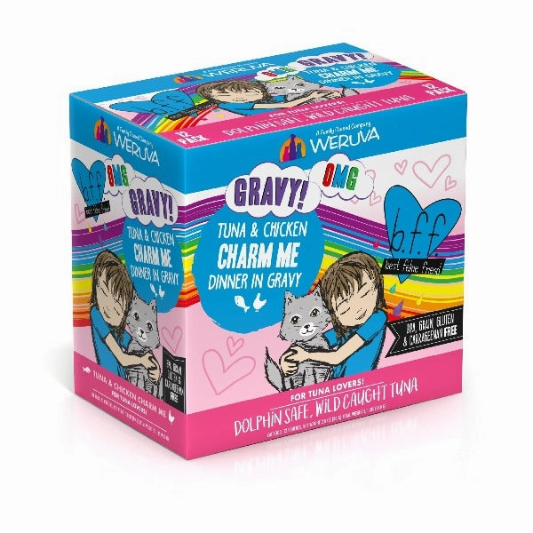 B.F.F. Charm Me Tuna & Chicken Dinner in Gravy Pouch Cat Food