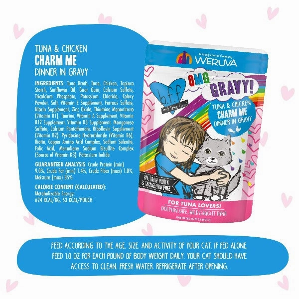 B.F.F. Charm Me Tuna & Chicken Dinner in Gravy Pouch Cat Food