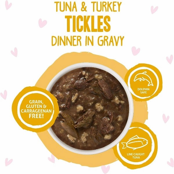 B.F.F. Tickles Tuna & Turkey Dinner in Gravy Pouch Cat Food
