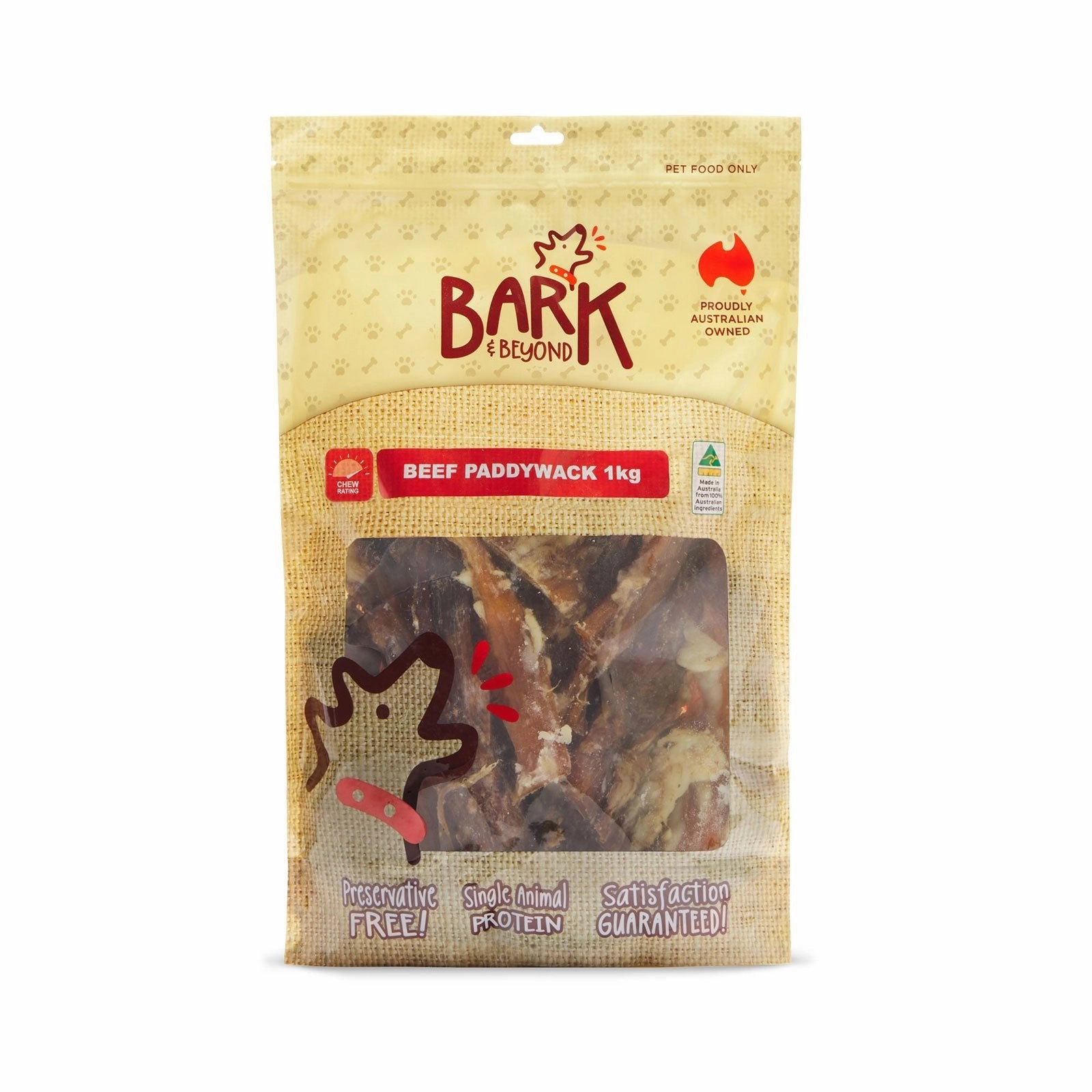 Bark & Beyond Beef Paddywack 1kg