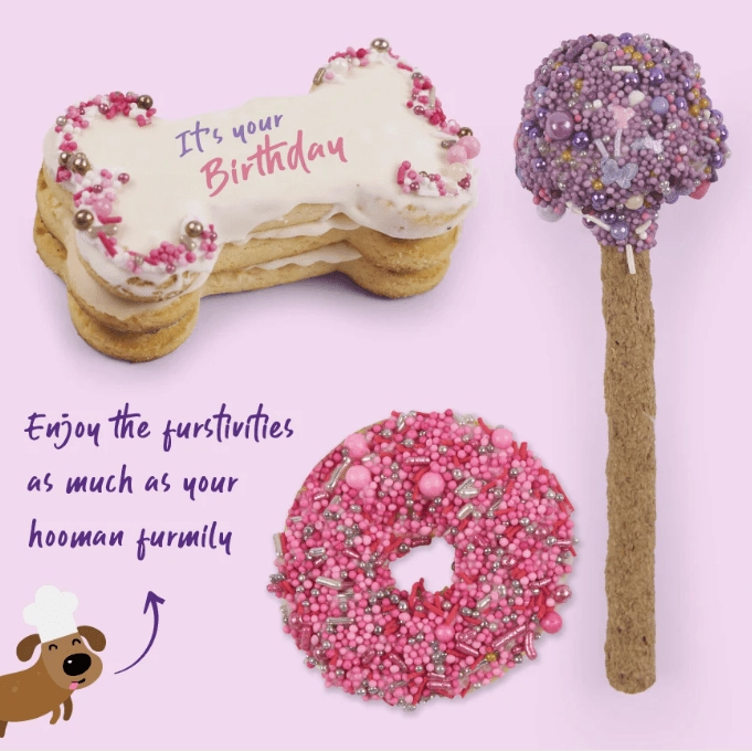 Barney's Barkery Dog Treats Birthday Party Pack - Pink