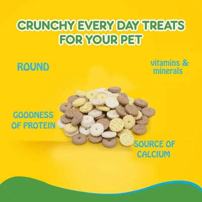 Basil Non Veg Round Shaped Puppy Biscuits