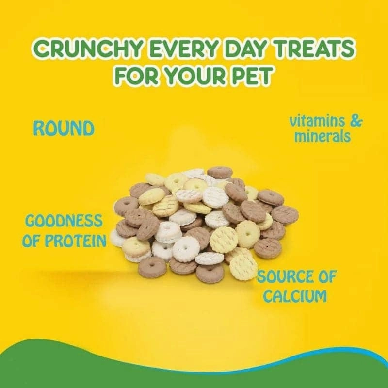 Basil Non Veg Round Shaped Puppy Biscuits