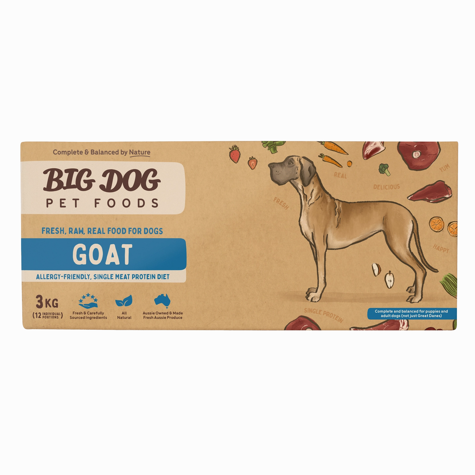 Big Dog Raw Dog Food Goat 3kg 12pk
