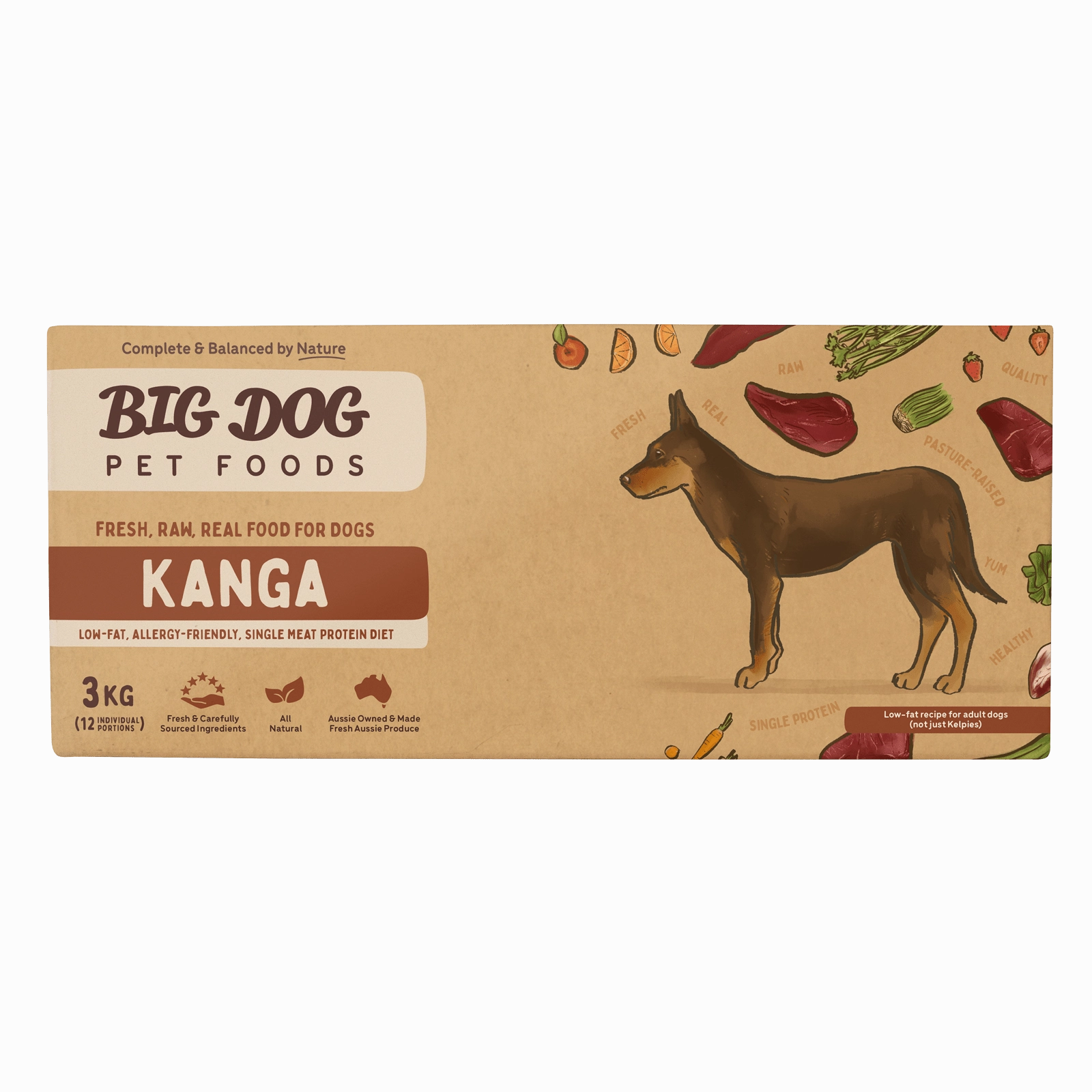 Big Dog Raw Dog Food Kangaroo 3kg 12pk