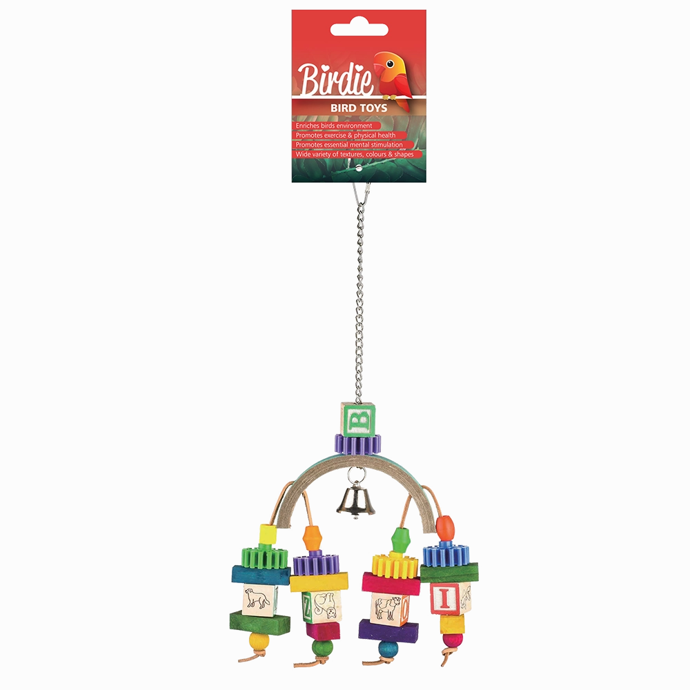 Birdie - Rainbow Bridge Block Bird Toy