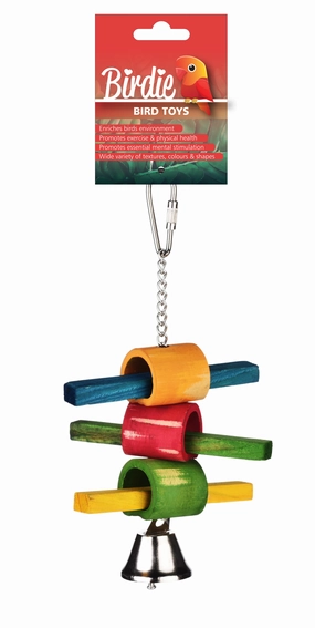 Birdie - Rainbow Stick n Ring Bird Toy