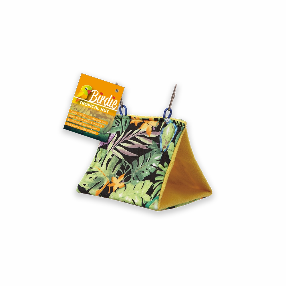 Birdie - Tropical Bird Hut (14cm)