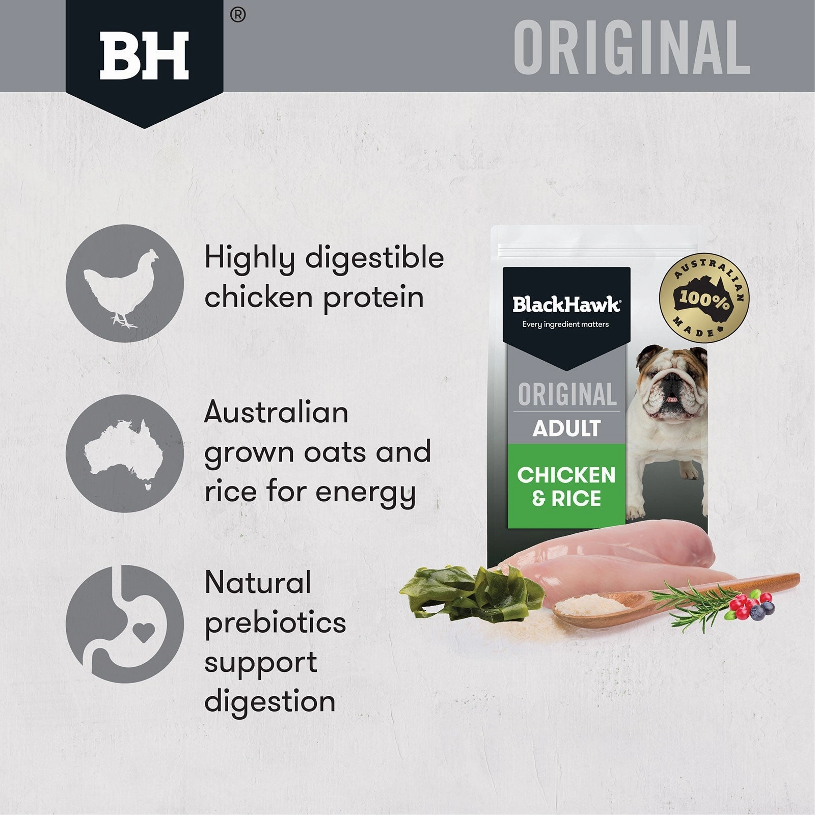Black Hawk Dog Food Adult Chicken & Rice