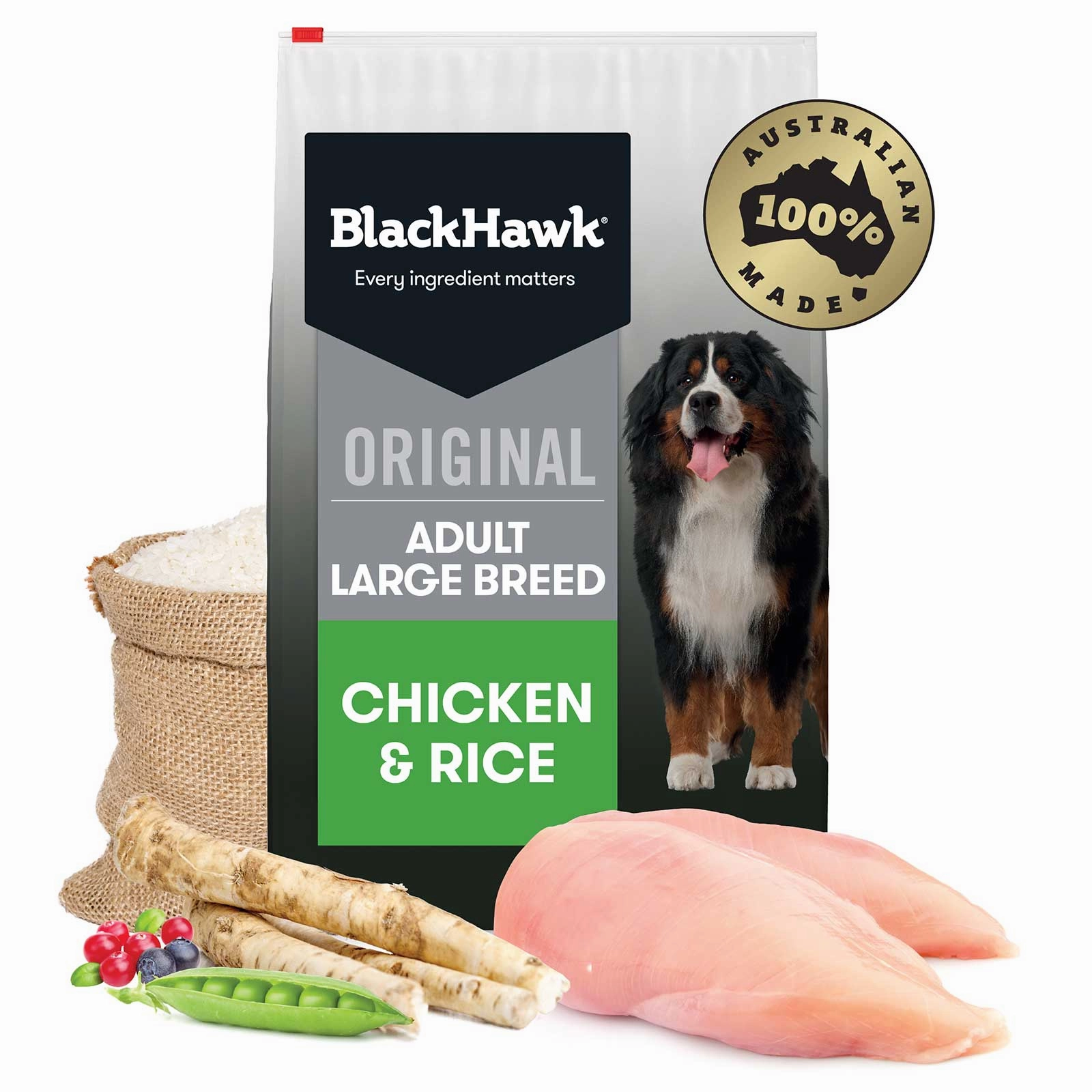 Black Hawk Dog Food Adult Large Breed Chicken & Rice