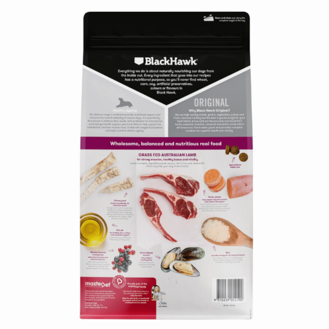 Black Hawk Dog Food Mature Lamb & Rice