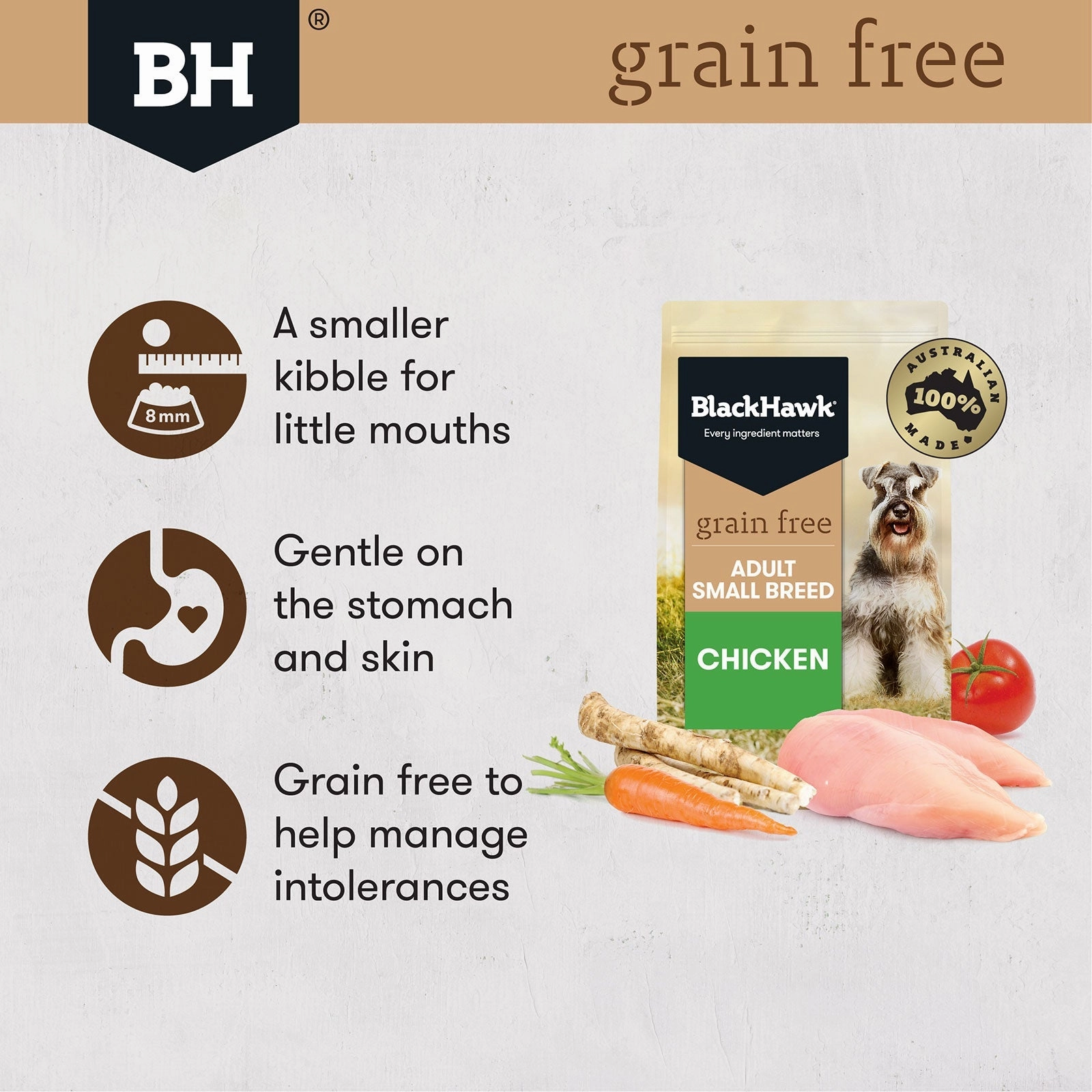 Black Hawk Grain Free Dog Food Adult Small Breed Chicken