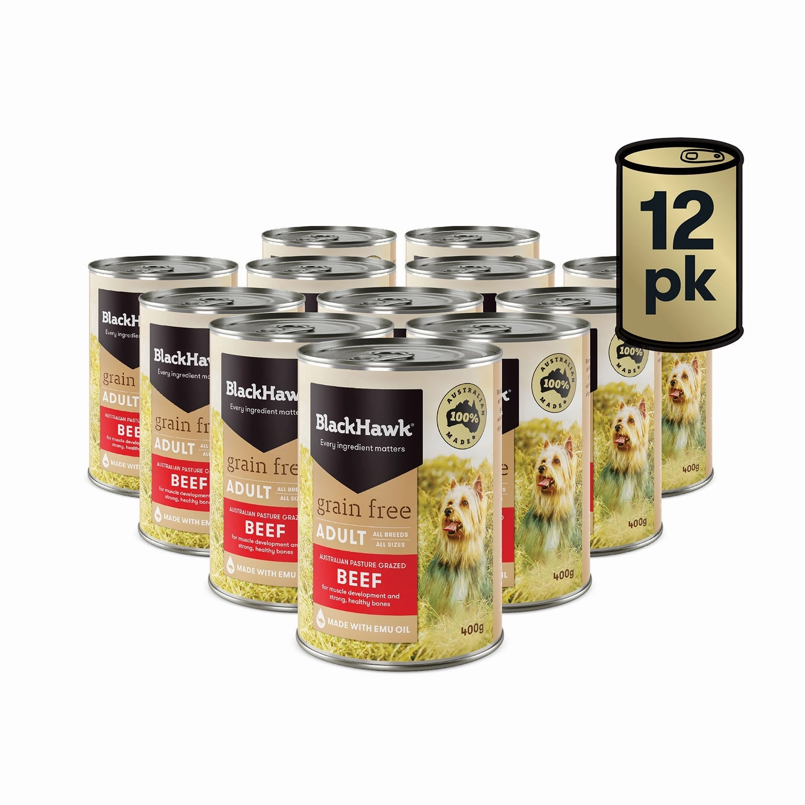 Black Hawk Grain Free Dog Food Can Beef