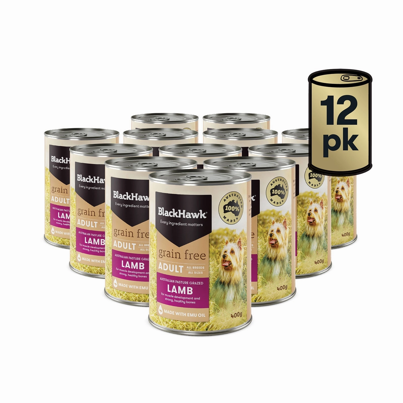 Black Hawk Grain Free Dog Food Can Lamb