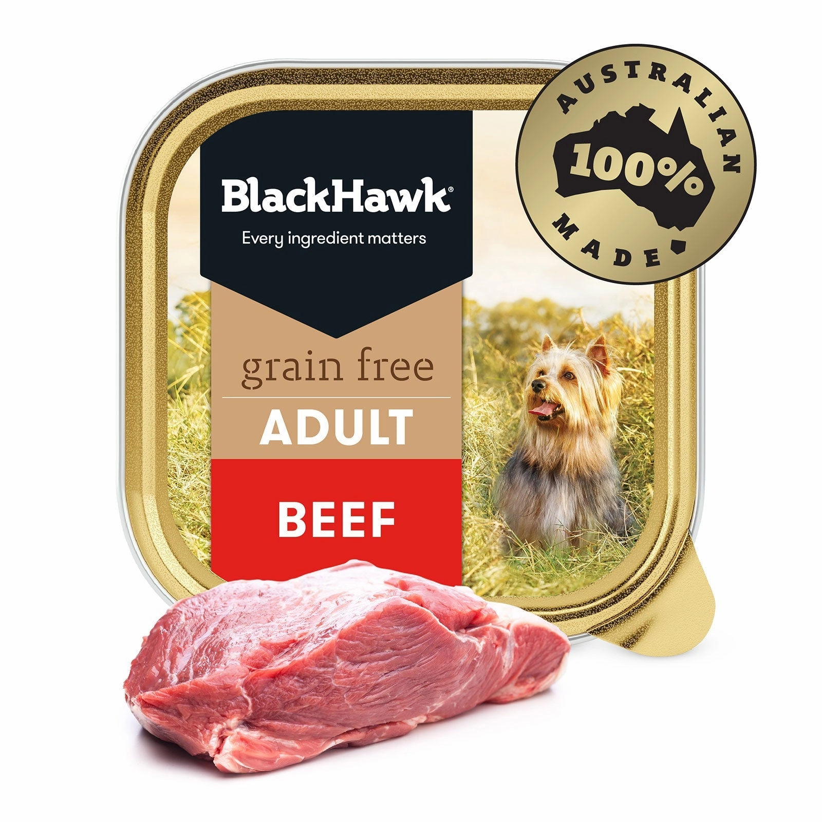 Black Hawk Grain Free Dog Food Tray Beef