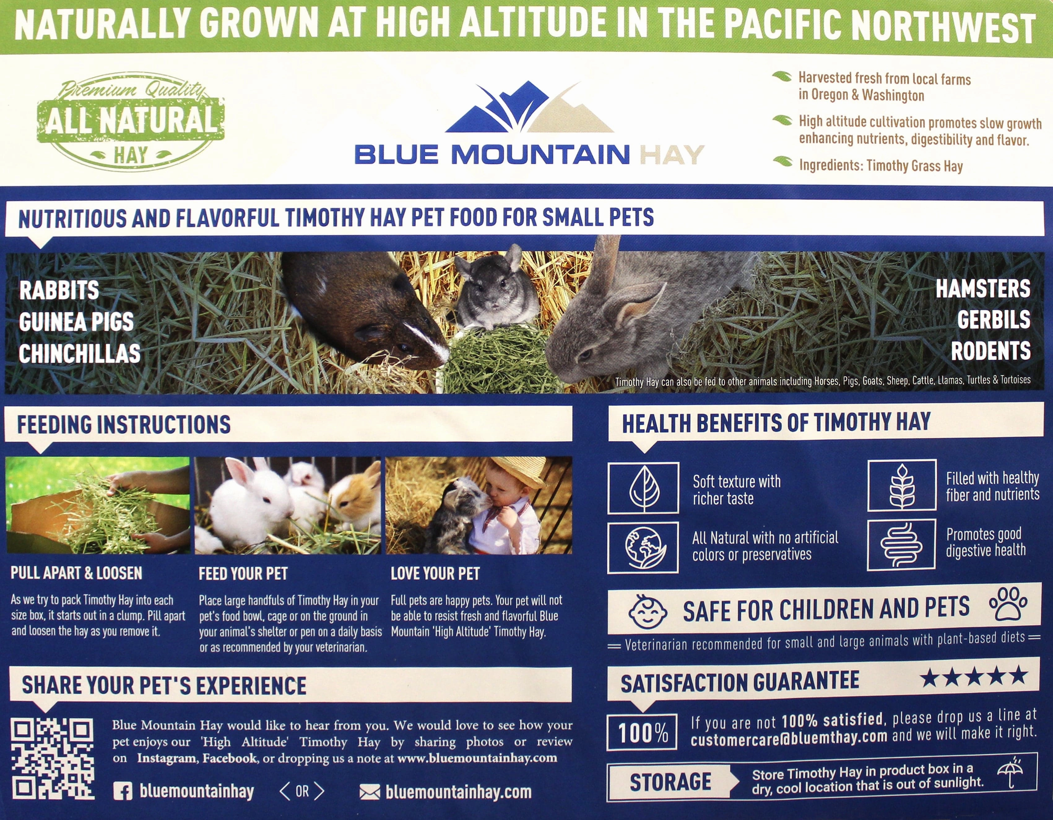 Blue Mountain Hay High-Altitude Timothy Hay (1st Cutting)