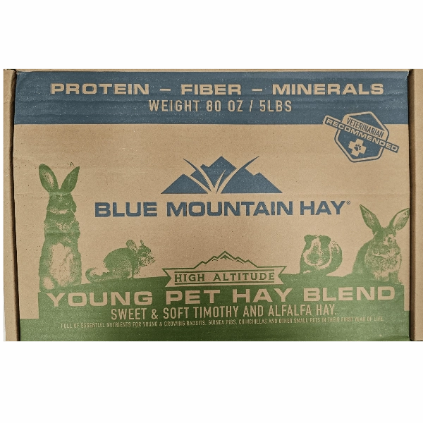 Blue Mountain Hay High-Altitude Young Pet Hay Blend, 5lb